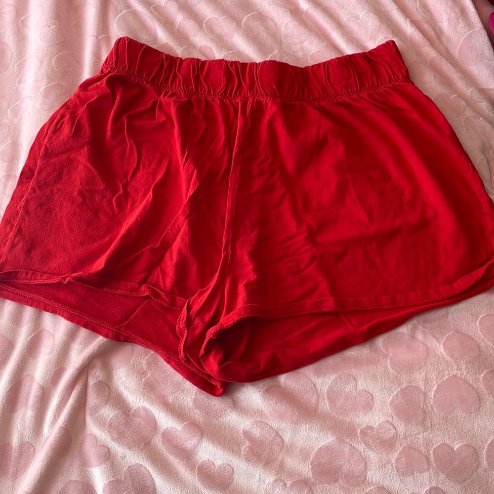 Red Causal Shorts